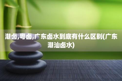 潮卤,粤卤,广东卤水到底有什么区别(广东潮汕卤水)