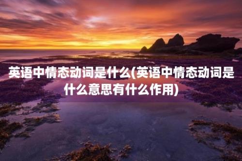 英语中情态动词是什么(英语中情态动词是什么意思有什么作用)