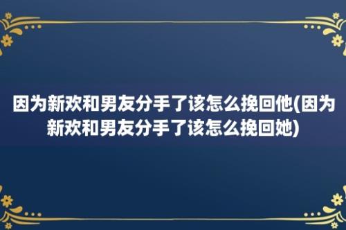 因为新欢和男友分手了该怎么挽回他(因为新欢和男友分手了该怎么挽回她)