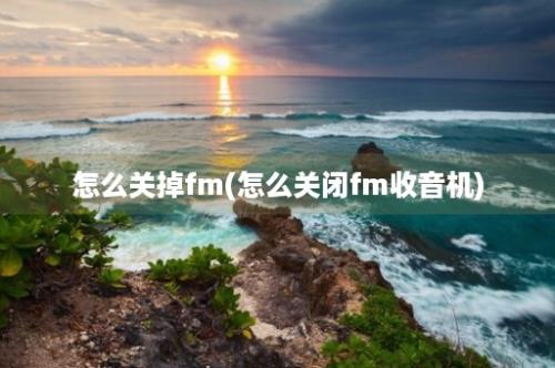 怎么关掉fm(怎么关闭fm收音机)