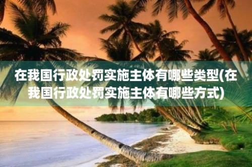 在我国行政处罚实施主体有哪些类型(在我国行政处罚实施主体有哪些方式)