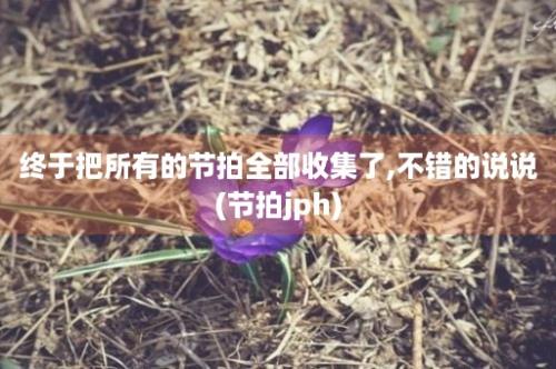 终于把所有的节拍全部收集了,不错的说说(节拍jph)