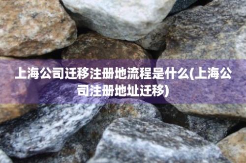 上海公司迁移注册地流程是什么(上海公司注册地址迁移)