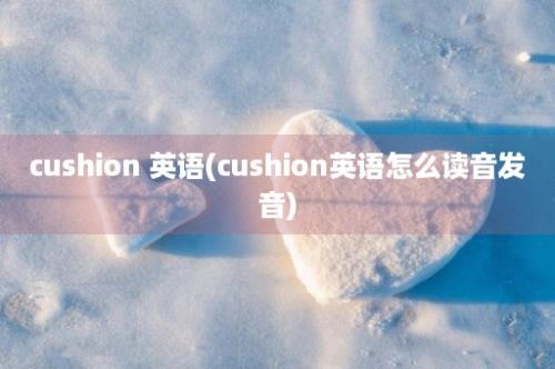 cushion 英语(cushion英语怎么读音发音)