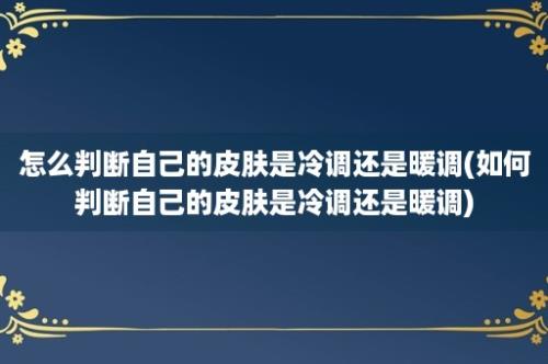 怎么判断自己的皮肤是冷调还是暖调(如何判断自己的皮肤是冷调还是暖调)