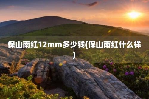 保山南红12mm多少钱(保山南红什么样)