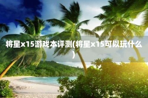 将星x15游戏本评测(将星x15可以玩什么)