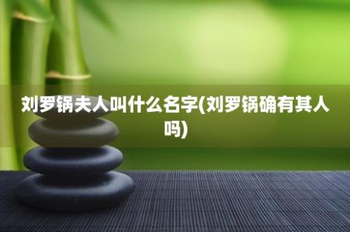 刘罗锅夫人叫什么名字(刘罗锅确有其人吗)