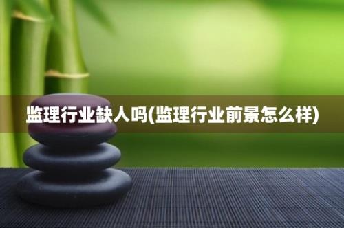 监理行业缺人吗(监理行业前景怎么样)