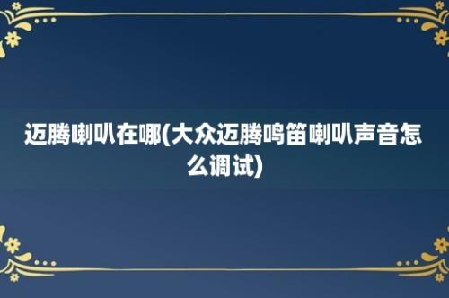 迈腾喇叭在哪(大众迈腾鸣笛喇叭声音怎么调试)