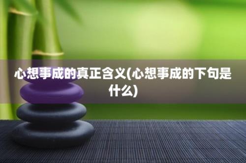 心想事成的真正含义(心想事成的下句是什么)