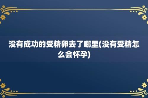 没有成功的受精卵去了哪里(没有受精怎么会怀孕)