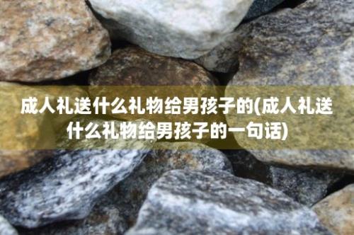 成人礼送什么礼物给男孩子的(成人礼送什么礼物给男孩子的一句话)