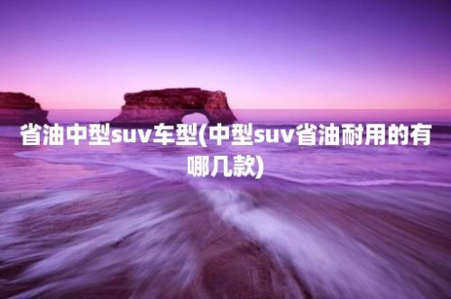 省油中型suv车型(中型suv省油耐用的有哪几款)