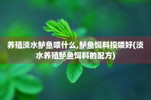 养殖淡水鲈鱼喂什么,鲈鱼饲料投喂好(淡水养殖鲈鱼饲料的配方)