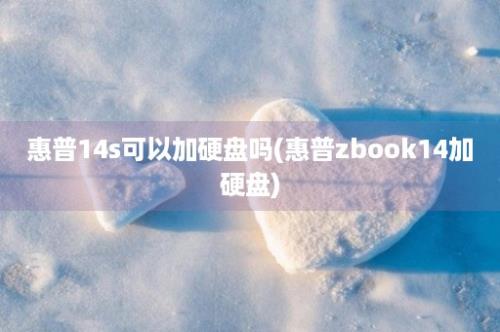 惠普14s可以加硬盘吗(惠普zbook14加硬盘)