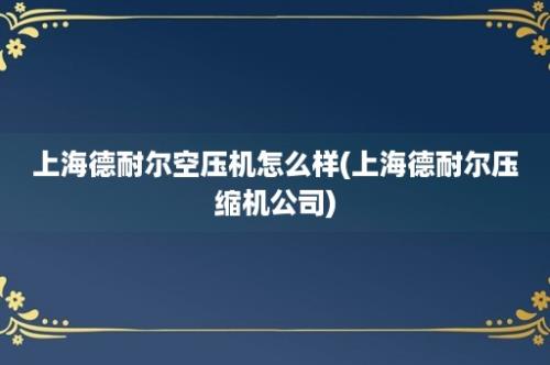 上海德耐尔空压机怎么样(上海德耐尔压缩机公司)