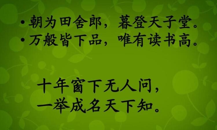 唯有读书高的上一句是什么