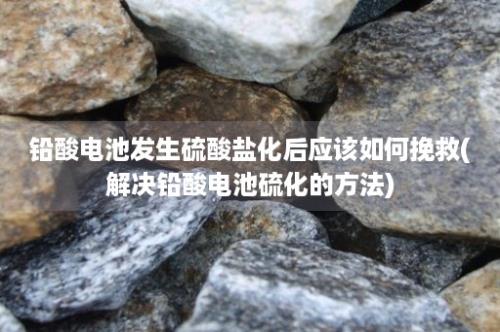 铅酸电池发生硫酸盐化后应该如何挽救(解决铅酸电池硫化的方法)