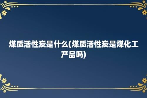 煤质活性炭是什么(煤质活性炭是煤化工产品吗)