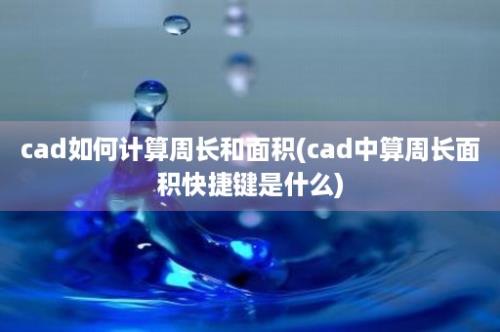 cad如何计算周长和面积(cad中算周长面积快捷键是什么)