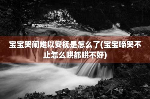 宝宝哭闹难以安抚是怎么了(宝宝啼哭不止怎么哄都哄不好)