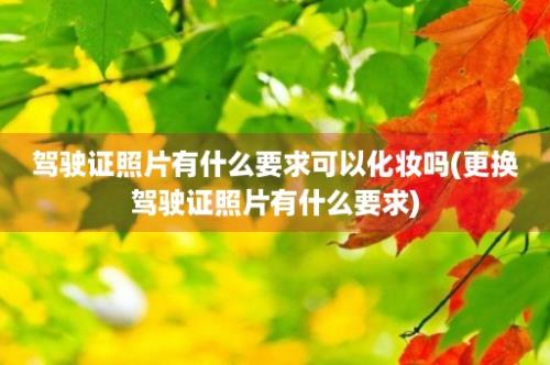 驾驶证照片有什么要求可以化妆吗(更换驾驶证照片有什么要求)