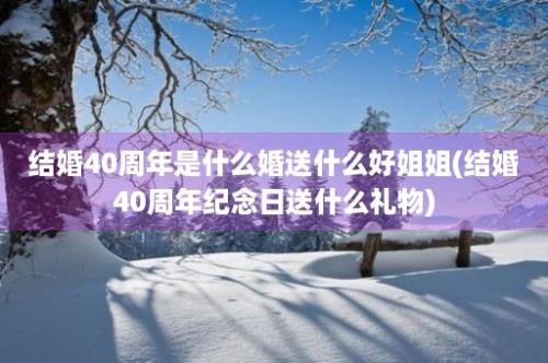 结婚40周年是什么婚送什么好姐姐(结婚40周年纪念日送什么礼物)