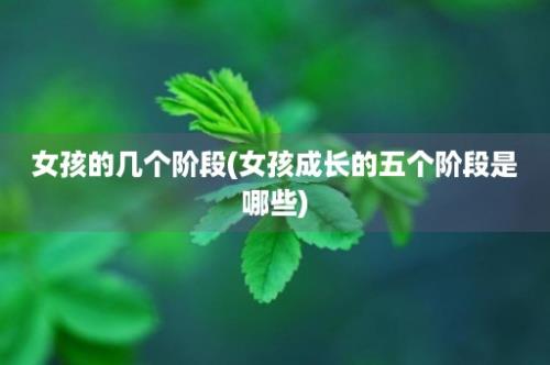 女孩的几个阶段(女孩成长的五个阶段是哪些)