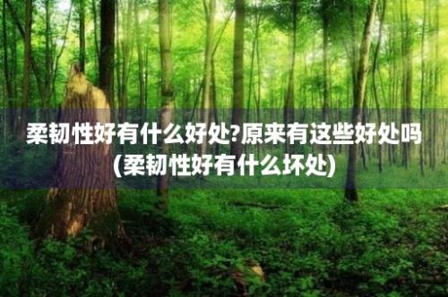 柔韧性好有什么好处?原来有这些好处吗(柔韧性好有什么坏处)