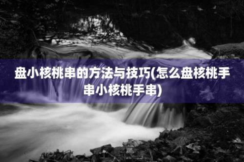 盘小核桃串的方法与技巧(怎么盘核桃手串小核桃手串)