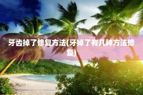 牙齿掉了修复方法(牙掉了有几种方法修复)