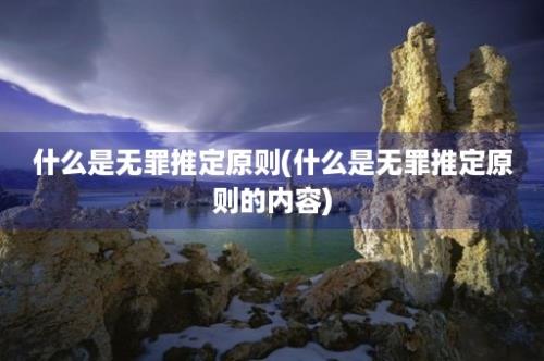 什么是无罪推定原则(什么是无罪推定原则的内容)