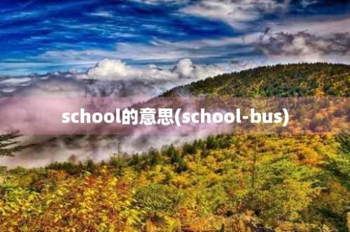 school的意思(school-bus)