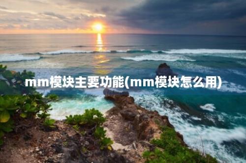 mm模块主要功能(mm模块怎么用)