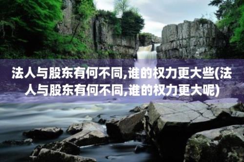 法人与股东有何不同,谁的权力更大些(法人与股东有何不同,谁的权力更大呢)