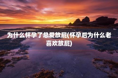 为什么怀孕了总爱放屁(怀孕后为什么老喜欢放屁)