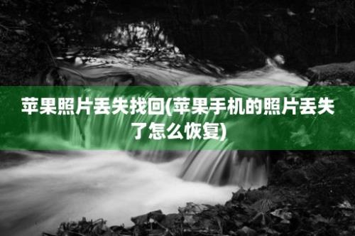 苹果照片丢失找回(苹果手机的照片丢失了怎么恢复)