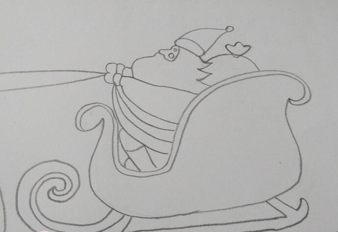 圣诞老人的雪橇怎么画