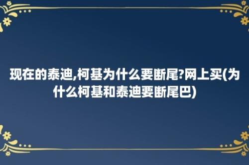 现在的泰迪,柯基为什么要断尾?网上买(为什么柯基和泰迪要断尾巴)