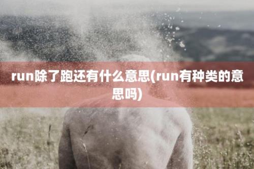 run除了跑还有什么意思(run有种类的意思吗)