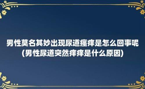 男性莫名其妙出现尿道瘙痒是怎么回事呢(男性尿道突然痒痒是什么原因)