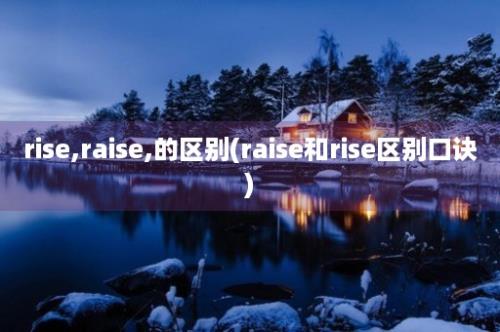 rise,raise,的区别(raise和rise区别口诀)