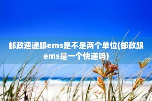 邮政速递跟ems是不是两个单位(邮政跟ems是一个快递吗)