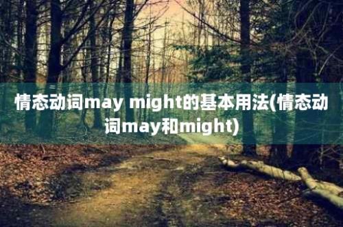 情态动词may might的基本用法(情态动词may和might)