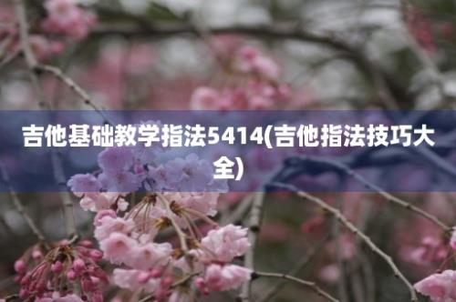 吉他基础教学指法5414(吉他指法技巧大全)