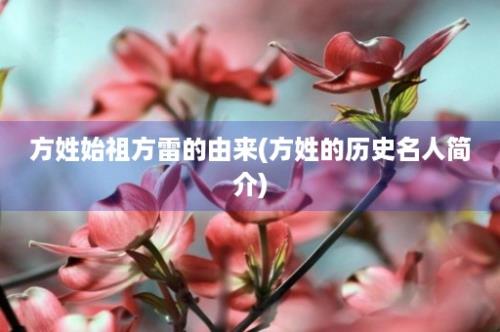 方姓始祖方雷的由来(方姓的历史名人简介)