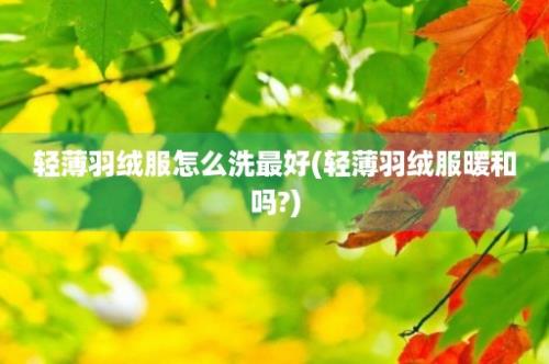 轻薄羽绒服怎么洗最好(轻薄羽绒服暖和吗?)