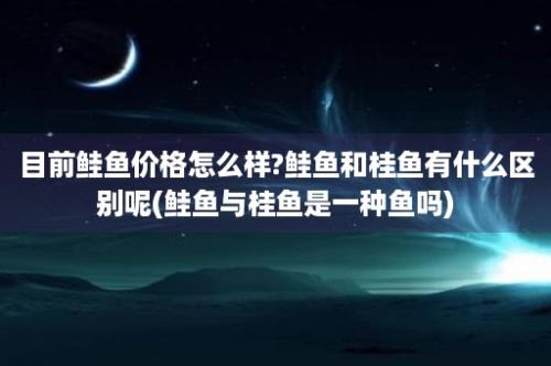 目前鲑鱼价格怎么样?鲑鱼和桂鱼有什么区别呢(鲑鱼与桂鱼是一种鱼吗)