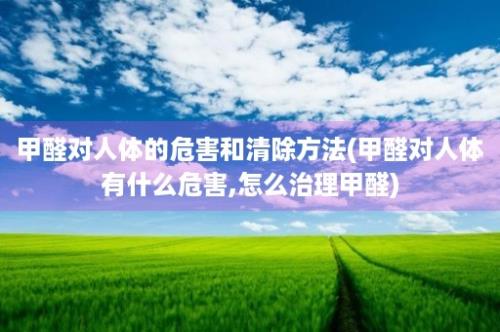 甲醛对人体的危害和清除方法(甲醛对人体有什么危害,怎么治理甲醛)